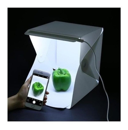 Box Caja Fotográfica Estudio Fondo Infinito Luz Led Denbu 1