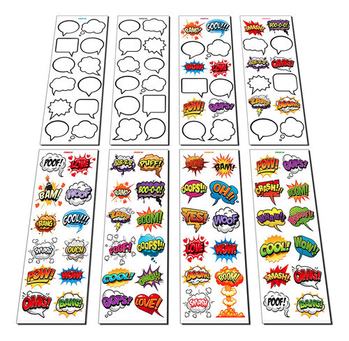 96 Stickers Troquelados P/ Hacer Comics Y Mangas 0