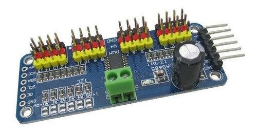 Servo Controlador 16 Canales I2c 12 Bit Pca9685 Arduino 0