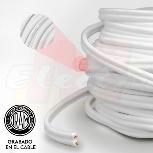 Cable Paralelo 2x2,5 Mm 100 Mt Blanco Kalop Electro Medina 1