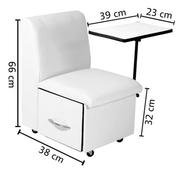 Cadeira Manicure Cirandinha Branca Factor 1