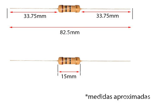 10 Resistencias 1w 150000 Ohms 150k Carbon 5% Carbon 1