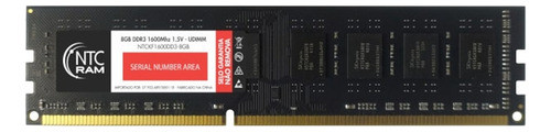 Memória 8gb Ddr3 1600 Mhz Udimm  Ntc 0