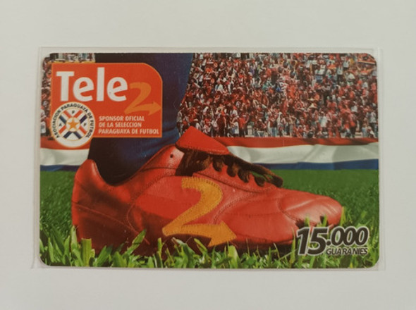 Cartão Telefônico Futebol: Seleção Paraguai. Pasta 38. 0