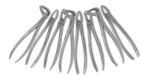 Forceps Para Odontologia Kit X 10 Panorama Con Cartuchera 0