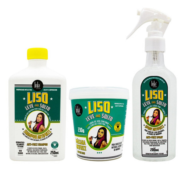 Lola Liso Leve E Solto Shampoo + Máscara + Spray Alisado 6c 0 Lola Liso Leve E Solto Shampoo + Máscara + Spray Alisado 6c 0