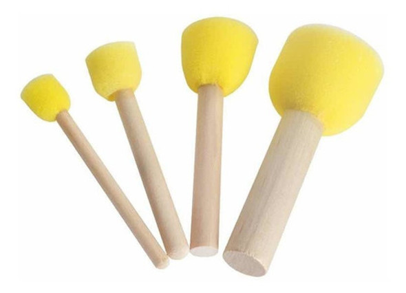 Set X4 Taponador Goma Espuma Sello Esponja Pintura 1