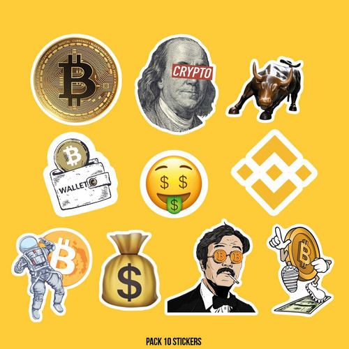 Pack Stickers Personalizados Cripto - Bitcoin - Ethereum 1