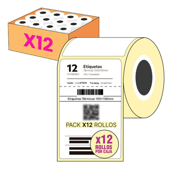 Etiquetas Mercado Envios 100 X 190 - Xprinter X12 Rollos 0