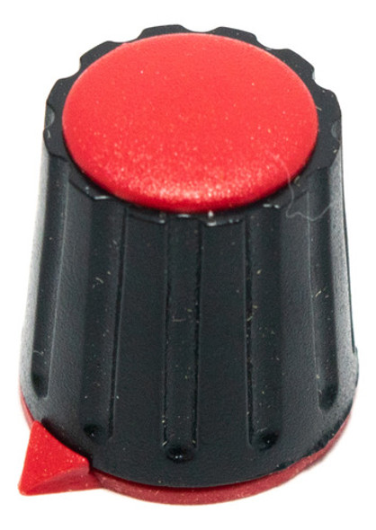 5 Perillas Potenciometro 17x20mm Eje Estriado 6mm Roja 0