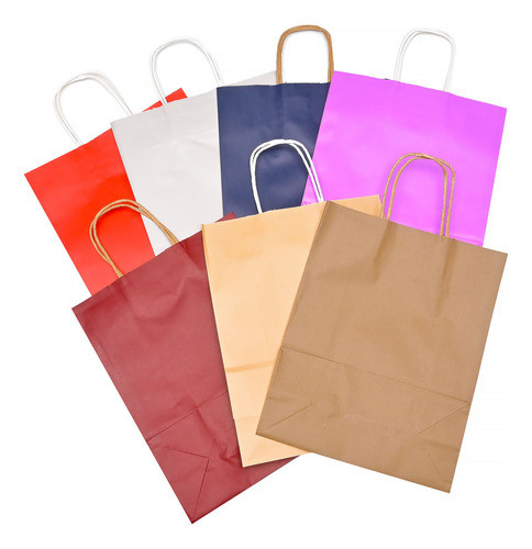 Bolsa Con Asa Azul Oscuro 26x33 Cm 10 Uds - Goldin Papelería 0