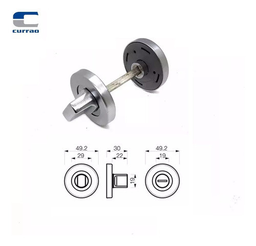 Pomo Baño Traba Libre Ocupado Aluminio Currao 1 Tiempo 1