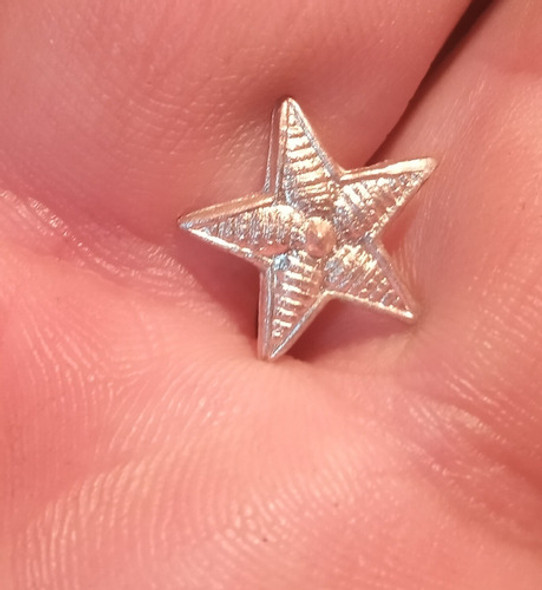 20 Pines Estrellas De Bronce Plateado 12mm Diametro C/rosca 1