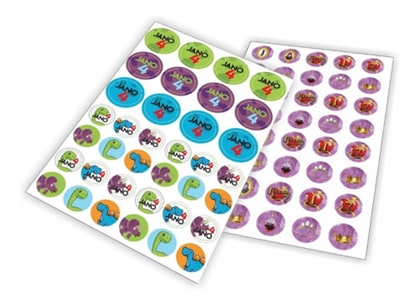 1000 Stickers Etiquetas Redondas 3cm Color En Plancha 0