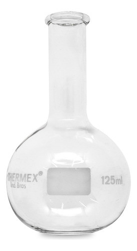 Balão Fundo Chato Gargalo Longo 125ml Thermex 0