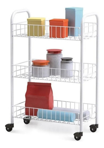 Carro Organizador Multiuso 3 Canastos Para Frutas Y Verduras 0