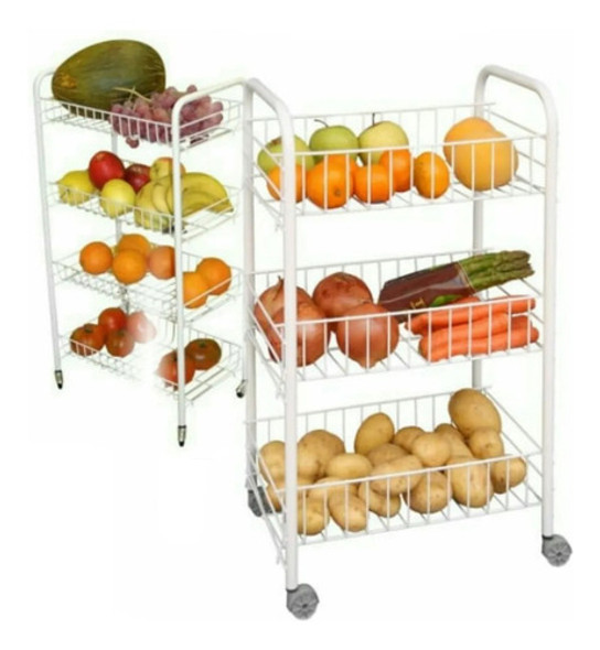 Carro Organizador Multiuso 3 Canastos Para Frutas Y Verduras 1
