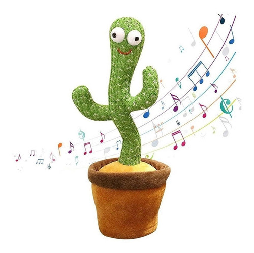 Juguete Cactus Bailar Canta Repite Voz Con Luz Tiktok 0