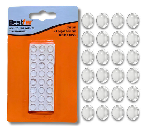 Adesivo Protetor Anti Impacto Bater Maçaneta Porta 24pçs 8mm 0