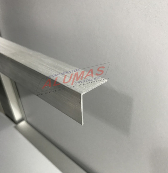 Perfil De Aluminio Angulo 32x32 Mm Natural X 2 Metros 1