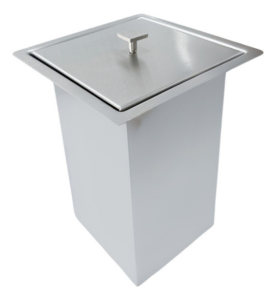 Lixeira Inox Para Embutir Capacidade 5 Litros Ecosul 0 Lixeira Inox Para Embutir Capacidade 5 Litros Ecosul 0