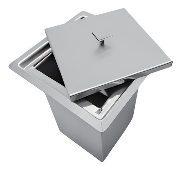 Lixeira Inox Para Embutir Capacidade 5 Litros Ecosul 1 Lixeira Inox Para Embutir Capacidade 5 Litros Ecosul 1