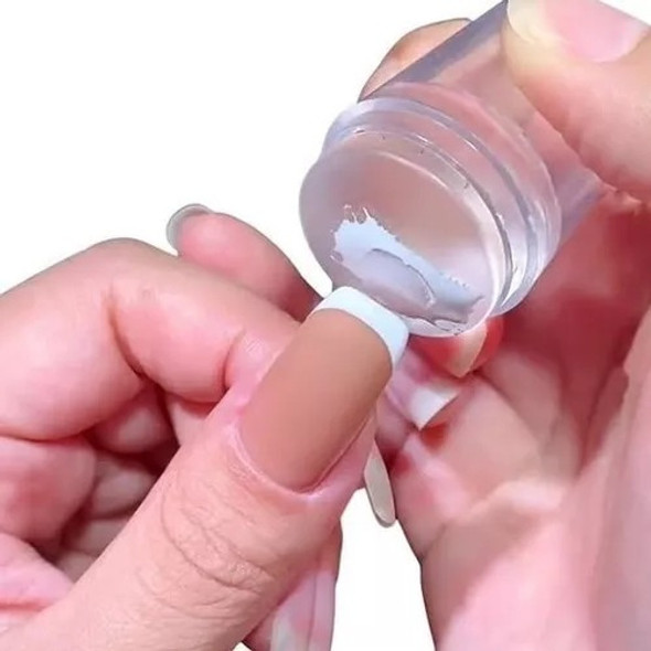 Carimbo De Unha P/ Francesinha Silicone Transparente 1un 0