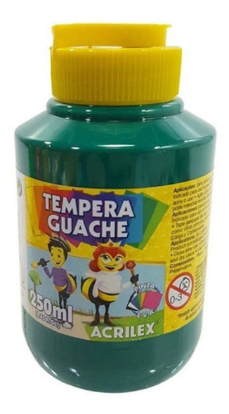 Tinta Tempera Guache Verde Bandeira Pote 250ml - Acrilex 0