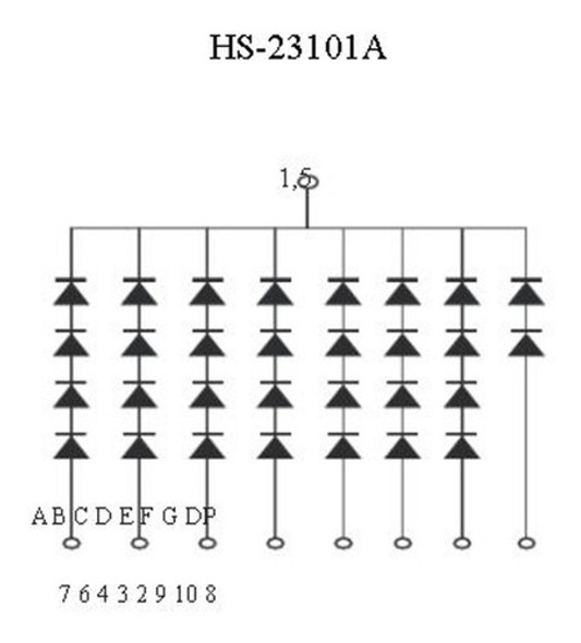 Display Simples 2.30 7 Segmentos Azul Catodo Comum 114237 1