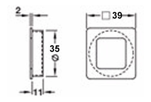 Manija Para Mueble Hafele Cromo Mate 35/39mm 151.94.401 1