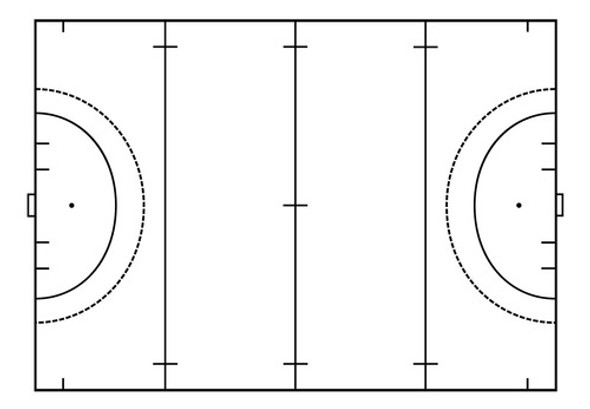 Pizarra Hockey Metálica Con Imanes Doble Faz Cancha 40x56cm 1