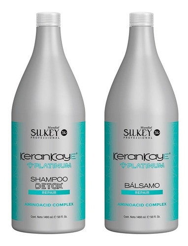 Shampoo + Balsamo Detox Perfil Repair Silkey X 1480 Ml 0
