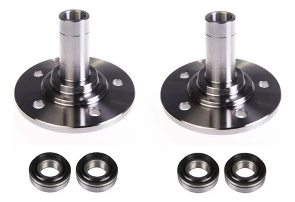 Kit 2 Mazas De Rueda Delanteras + 4 Rulemanes Renault R12 0