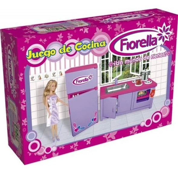 Juego De Cocina Fiorella Juguetes Muñecas De Jretro 0