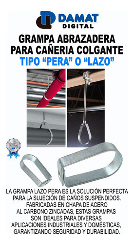 Grampa Abrazadera Lazo Pera Sujeción De Caños De 1 1/4 1