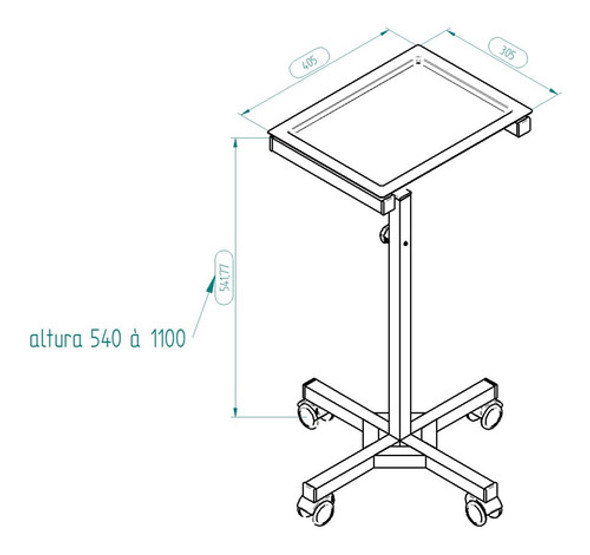 Mesa Mayo Instrumentos Hospitalar Aço Inox Sano Para Clínica 1