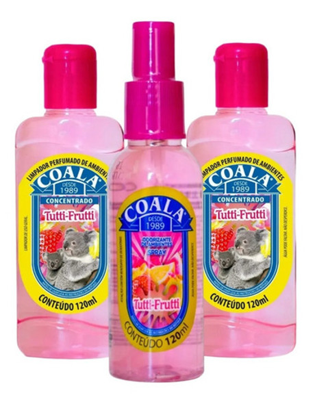 Kit Coala Tutti-frutti - 2 Aromatizante + 1 Odorizante Spray 0