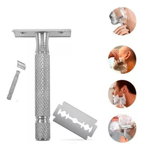 Máquina Afeitar Clasica Acero Inoxidable + Lámina. 1