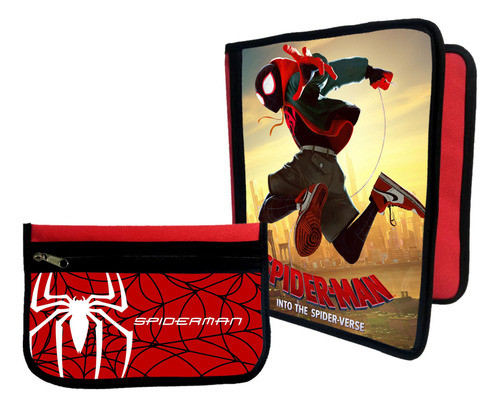 Combo Carpeta + Cartuchera Spiderman Multiverse #94 0