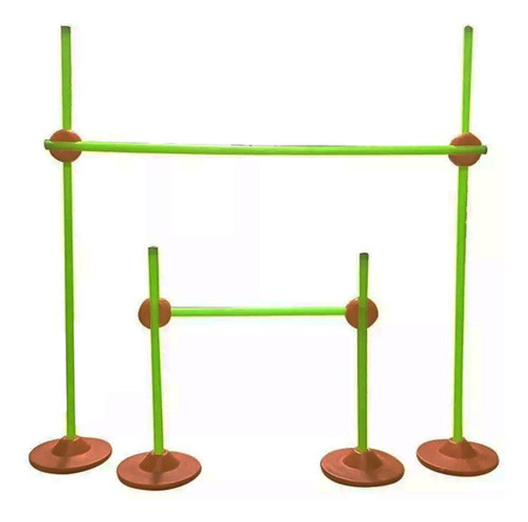 Set 2 Vallas Regulables Bastones Salto Altura P 0