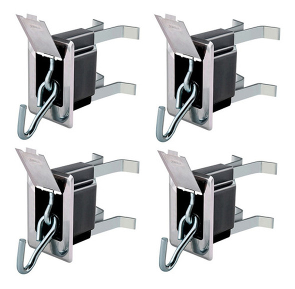 Gancho Armador De Rede Inox Aliança Embutir Completo 2 Pares 0