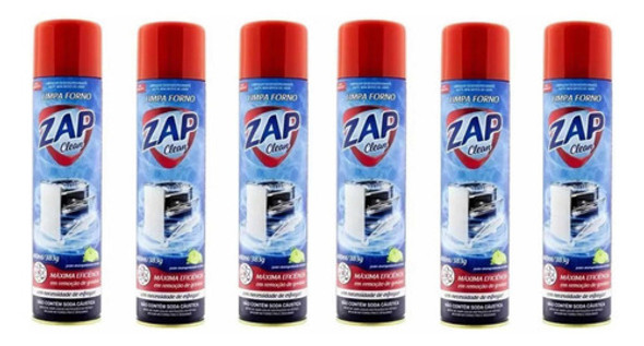 Limpa Forno Limão Zap Clean 400 Ml 6 Unid Desengordurante 0 Limpa Forno Limão Zap Clean 400 Ml 6 Unid Desengordurante 0