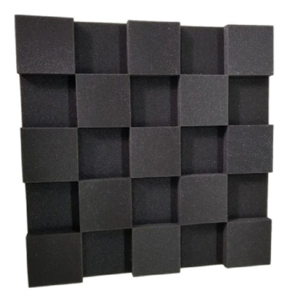 Espuma Acústica  Difusor Tabuleiro 30mm - Cinza - 12 Placas 0