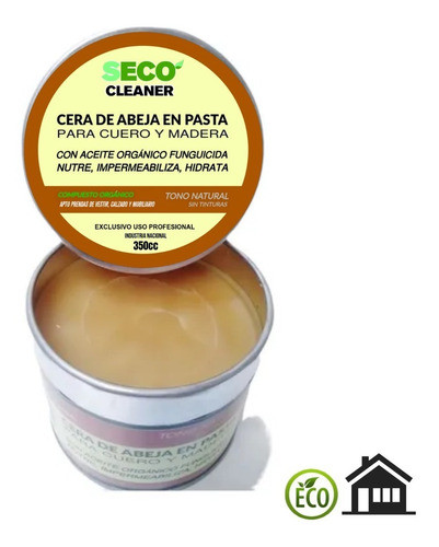Cera De Abeja Cuero Madera 350cc Orgánico X 4u 0