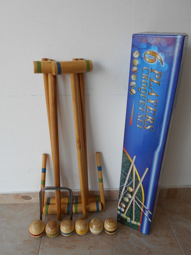 Juego De Croquet 72 Cm. En Caja De 6 Palos Tissus 1