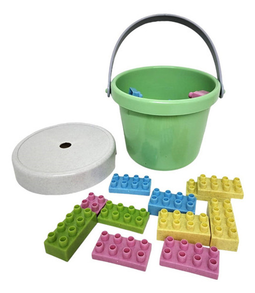 Balde De Playa Con Bloques Encastre Brick Fun Tun Tunishop 0