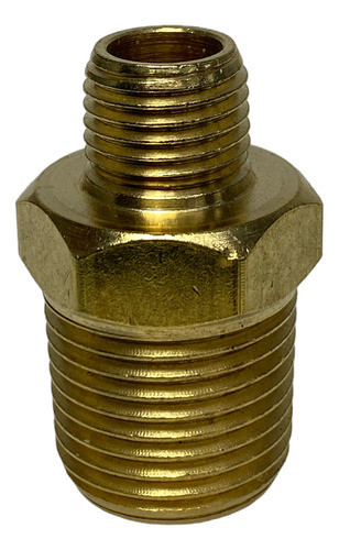 Niple Latão Duplo Adaptador Conexão Metal 1/2 X 1/4 Npt 1