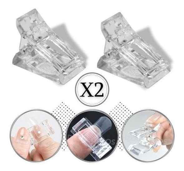 X2 Broches Para Capsula Dual System Sujetador De Tips Manos 1