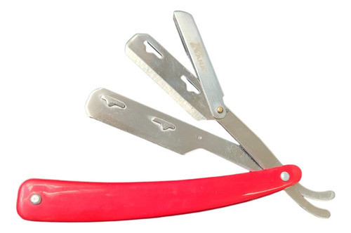 Navalhete De Barbear Cabo De Plastico Vermelho Cod 383 1