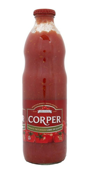 Tomate Triturado Cooper X1l-sin Tacc- Kosher 0 Tomate Triturado Cooper X1l-sin Tacc- Kosher 0
